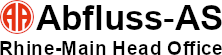 Abfluss-AS Logo mit Schriftzug Englisch