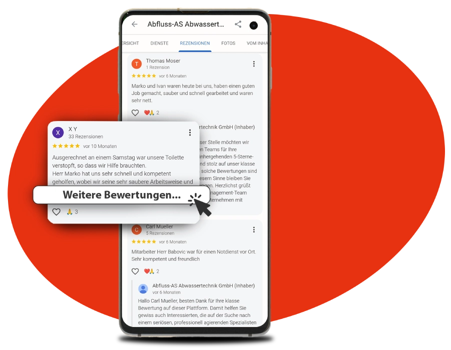 Abfluss-AS Google Bewertungen Für weitere Google-Bewertungen anklicken