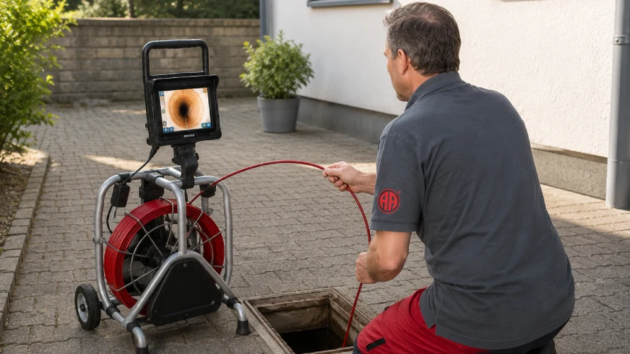 Rohrreinigung Frankfurt 4 Intensive Grundreinigung Einschließlich Großem Rohrkamera System_Bild